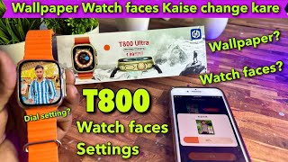 T800 ultra smart watch wallpaper  How to set custom watch faces in t800 ultra smartwatch  t800 [upl. by Hgielrac576]