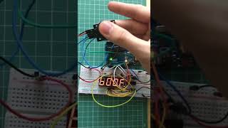 4digit 7segment display controlled by joystick [upl. by Barthold536]