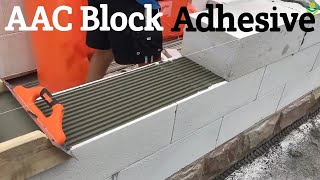 AAC Block Adhesive Chemical Application [upl. by Nilyac]