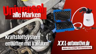 Kraftstoffsystem entlüften mit Unterdruck – z B nach Wechsel des Kraftstofffilters beim VW T5 [upl. by Zins]