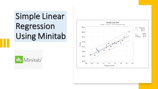 Simple linear regression using Minitab [upl. by Arevle]