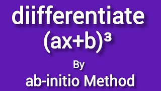 abinitio MethoddifferentiationFirst Principledifferentiation by definitionProfAsif Mehmood [upl. by Noremak]