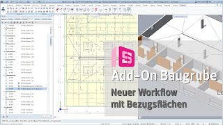 Allplan Add On Baugrube  Neuer Workflow mit Bezugsflächen [upl. by Huggins]