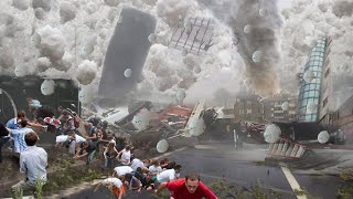 Just now in Italy Tornado in Ravenna hail and storm in Bologna and Milan [upl. by Etnovert]