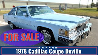 1978 Cadillac Coupe Deville  64223 Miles  FOR SALE usa cadillac vintagecars [upl. by Tempest301]