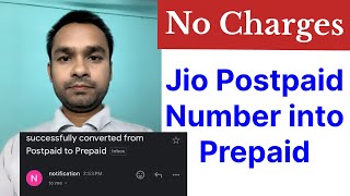 Jio Postpaid To Prepaid Convert Online No Extra Charges Change Your Sim [upl. by Annek]