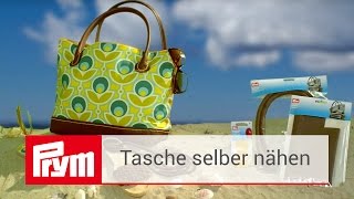 Taschen selber nähen mit Prym  Taschenboden und Taschengriffe aus Leder [upl. by Magocsi]