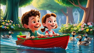 Row row row your boat  Nursery Rhymes  Kids Toddlers songs [upl. by Arianie453]