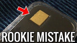 My Gold Stacking Rookie Mistake 1 gram Gold Bar Short Term vs Long Term Financial Planning [upl. by Erehs281]