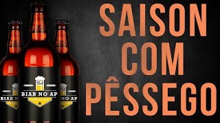 Como Fazer Cerveja  BIAB  Receita de Saison com Pêssego  19ª BRASSAGEM BIAB [upl. by Kirstin60]