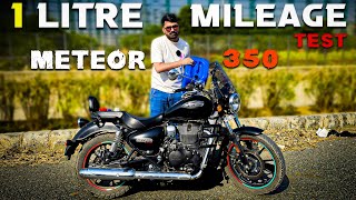 RE Meteor 350 1 Litre Petrol Mileage Test  Royal Enfield Meteor Pros N Cons  Full Detailed Review [upl. by Sibell]