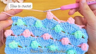 Easy Crochet Popcorn Stitch tutorial crochet howtocrochet crocheting [upl. by Schacker419]