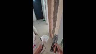 Painter Applying putty  Puttying for renovation putty 241102 [upl. by Milstone409]