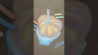 Chalk pumpkin 🎃 art drawing artist artwork chalkart pumpkin trending fypシ゚ shorts [upl. by Hynda63]