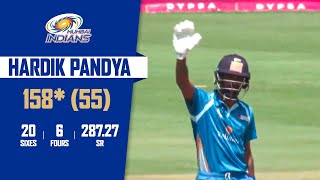 Hardik Pandya 158 from 55 balls  20 sixes  DY Patil T20 Cup [upl. by Marciano]