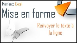 Renvoyer le texte à la ligne dans Excel  Formation Excel Marseille [upl. by Latsyk]