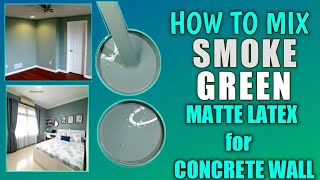 How to mix Smoke Green Matte Latex Paint for Concrete Wall [upl. by Ancelin]