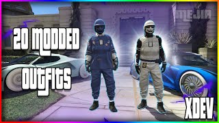 GTA V Online 167 ║XDEV OUTFIT EDITOR║ 20 BEST MALE MODDED OUTFITS USING XDEV ║Showcase ║ PC [upl. by Cecelia]