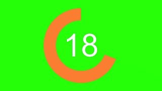 20 seconds amp 30 sec Count Down circular timer green screen FREE [upl. by Ianaj]