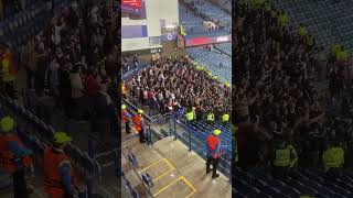 Olympique Lyonnais fans at Ibrox football trending viralvideo fyp short rangers watp [upl. by Itra]