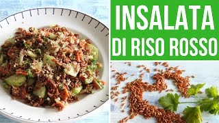 Insalata di riso rosso con cetrioli e salmone affumicato  Ricetta per picnic [upl. by Riancho657]