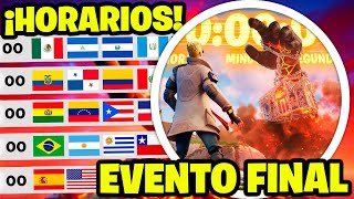 ¿CUANDO y A QUE HORA es EL EVENTO FINAL de FORTNITE ⏰❓ HORARIOS EVENTO del TITAN FORTNITE [upl. by Eita]