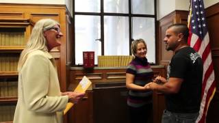 Marriage vows at the Milwaukee County Courthouse [upl. by Prevot]