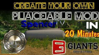 Farming Simulator 19 placeable mod in 20 Minutes [upl. by Enilada]