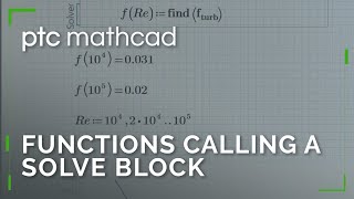 Functions Calling a Solve Block in Mathcad Prime [upl. by Prue]