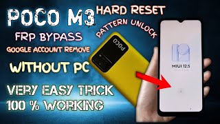 Poco M3 Hard ResetGoogle Account Bypass Android 11 Miui 125 Without Pc 🤫 [upl. by Aita]