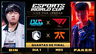 ILHA DAS LENDAS COPA DO MUNDO DE ESPORTS  T1 x BLG  TL x FNC lendas discord [upl. by Maiga]