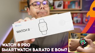 MICROWEAR WATCH 8 PRO SMARTWATCH BARATO QUE IMITA O APPLE WATCH 8 VALE A PENA UNBOXING E TESTE [upl. by Eceerehs]