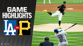 Dodgers vs Pirates Game Highlights 6524  MLB Highlights [upl. by Enelaehs951]