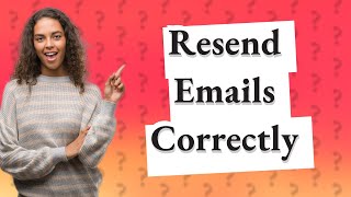 How do you resend a professional email [upl. by Corell]