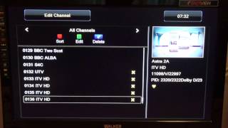 Ferguson Ariva 150  How to Sort amp Delete Channels [upl. by Agripina]