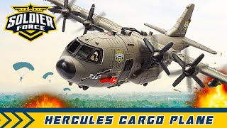 Soldier Force LampS Hercules Cargo Plane Playset [upl. by Ahcorb59]