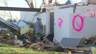 Damage caused by tornado in Elkhorn NE [upl. by Hakym]