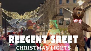 LONDON REGENT STREET CHRISTMAS LIGHTS DECORATION [upl. by Gavrah]