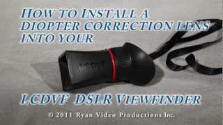 Installing a diopter correction lens into the LCDVF Viewfinder [upl. by Anitsyrk626]