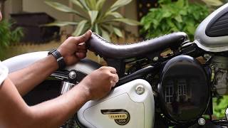 Rajputana Custom Seat Installation  Royal Enfield [upl. by Kerr]