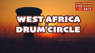 Djembe West African amp Drum Circle Drumming 247 Live Radio [upl. by Marrilee245]