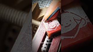 MANUAL SEAL CARVING hobbies seal sealcarving bear diy stamps tutorial asmrsounds fyp [upl. by Rand]