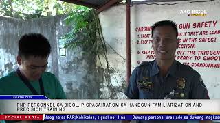 PNP personnel sa Bicol pigpasairarom sa Handgun Familiarization and Precision Training [upl. by Hareehat]