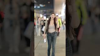 China Street fashion girls shorts walking chinafashion tiktok [upl. by Milman124]