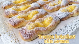 Trecce brioches con crema pasticcera  ricetta facile [upl. by Jacky]