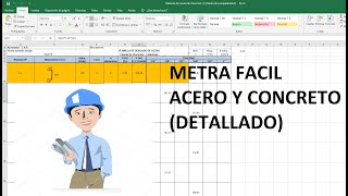 METRADO DE ZAPATAS CIMIENTO Y COLUMNASCONCRETO Y ACERO DETALLADOPLANILLA GRATIS [upl. by Strickman802]