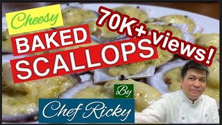 BAKED SCALLOPS RECIPE  Cheesy Baked Scallops  True Pinoy Chef [upl. by Hopfinger825]