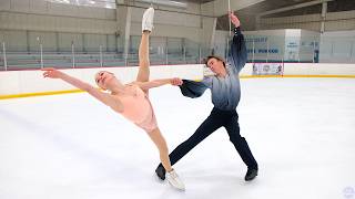 Ballet on Ice  Hana Maria Aboian amp Daniil Veselukhin perform their 20242025 Free Dance to Mozart [upl. by Nievelt]