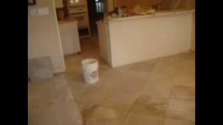 16X16 ceramic tile Diagnal install by Floors We Do [upl. by Elokcin]