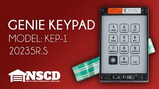 Genie Wired Keypad KEP1 Replacement Numeric Pad amp Ribbon 20235R S [upl. by Nois]